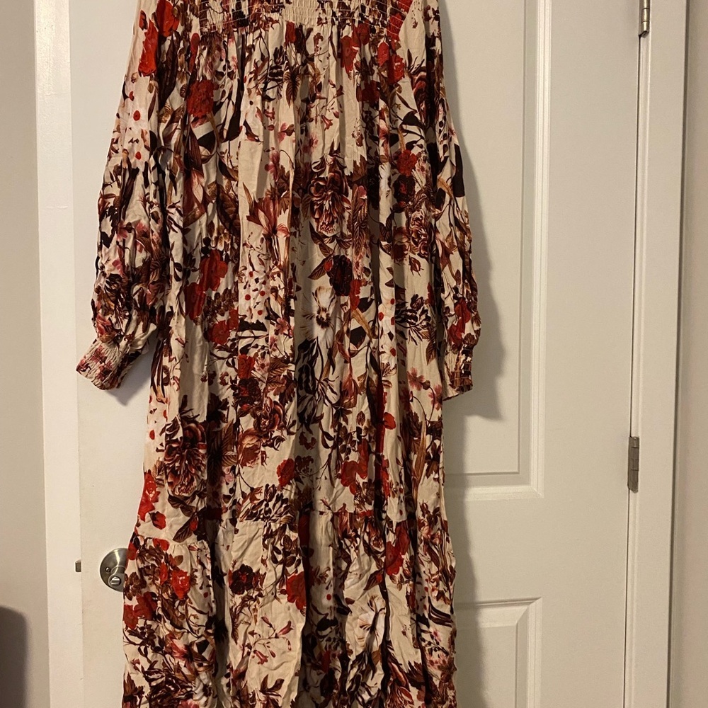 NEVER WORN. Floral Print Women's Dress - Red and Cream - Picture 2 of 8